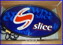 SLICE Soda Lighted Neon Sign by Everbrite NOS Vintage 1998 AWESOME