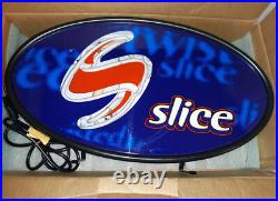 SLICE Soda Lighted Neon Sign by Everbrite NOS Vintage 1998 AWESOME