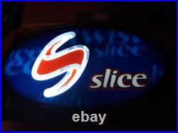 SLICE Soda Lighted Neon Sign by Everbrite NOS Vintage 1998 AWESOME