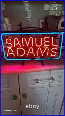 Samuel Adams Neon Sign / Lamp/ BAR LIGHT, 18 x 12, VINTAGE, MANCAVE