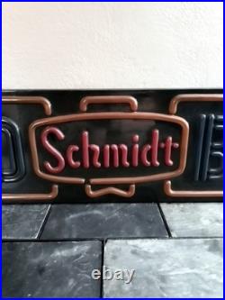Schmidt Beer COLD BEER Light Sign Vintage Bar Neon Style Illuminated Breweriana