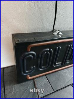 Schmidt Beer COLD BEER Light Sign Vintage Bar Neon Style Illuminated Breweriana