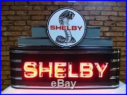Shelby Neon Sign! Metal Vintage New Style Gas & Oil Man Cave