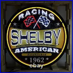 Shelby Racing Round 36 Neon Sign Vintage Steel Can Design
