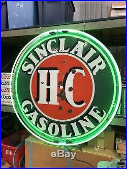 Sinclair h c HC sign porcelain Neon Vintage