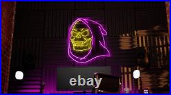 Skeletor LED Neon Sign 24x21 Light Beer Bar Vintage Halloween Wall Decor