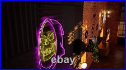 Skeletor LED Neon Sign 24x21 Light Beer Bar Vintage Halloween Wall Decor