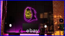 Skeletor LED Neon Sign 24x21 Light Beer Bar Vintage Halloween Wall Decor