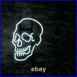 Skull Shape Neon Sign Porcelain Store Beer Boutique Deco Gift Pub Custom Vintage