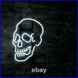 Skull Shape Vintage Boutique Beer Pub Neon Signs Store fy Artwork Gift 17x14