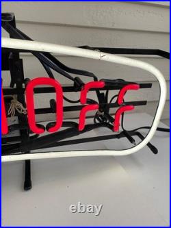 Smirnoff Vodka Neon Lighted Bar Sign 26 x 10 Vintage RARE Man Cave 90s