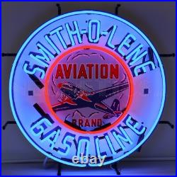 Smith-O-Lene Gasoline Neon Sign Aviation Brand Airplane Fuel Retro Smith-O-Lene Gasoline Neon Sign Aviation Brand Airplane Fuel Retro
