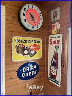 Soda Neon Clock Thermometer Sign Vintage Metal ENTIRE COLLECTION gum Machine