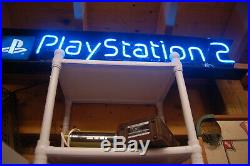 Sony PLAYSTATION 2 VINTAGE Authentic! NEON LIGHT Promo DISPLAY SIGN GREAT SHAPE