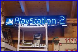 Sony PLAYSTATION 2 VINTAGE Authentic! NEON LIGHT Promo DISPLAY SIGN GREAT SHAPE