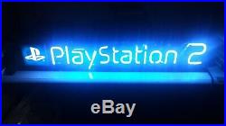 Sony PLAYSTATION 2 VINTAGE Authentic! NEON LIGHT Promo DISPLAY SIGN PS2 TESTED