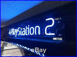 Sony PLAYSTATION 2 VINTAGE Authentic! NEON LIGHT Promo Retail Sign PS2