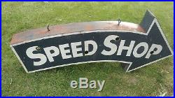 Speed Shop vintage neon sign can painted not porcelain garage mancave bar