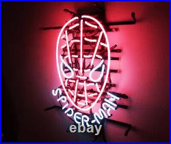 Spiderman Handmade Glass Neon Light Sign Vintage Cave Pub Room Artwork 19