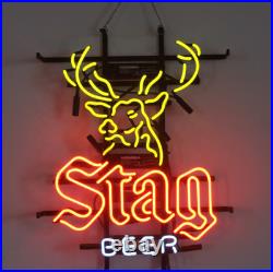 Stag Beer Vintage Neon Sign Artwork Store Light Pub Club Glass Wall Decor 24x20
