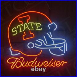 State Football Handmade Artwork Vintage Canteen Neon Sign Light
