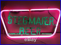 Stegmaier Neon Bar Beer Sign Rare Skeleton Vintage Antique Its PINK