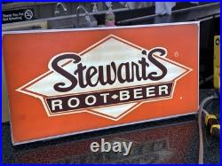 Stewart's Root Beer Neon Backlit Sign 24 Wide x 12 Tall Vintage Original