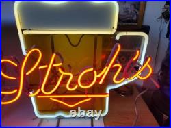 Strohs Beer Neon Light Beer Mug Design Vintage