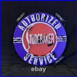 Stvdebaker Authorized Service 24x24 Neon Sign Vintage Style Bar Cave Lamp