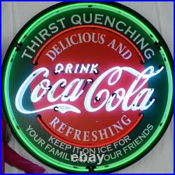 Summit Gifts 9CCGRN Sign, Vintage, Neon, Coca-Cola, 36 in. Diameter, Each