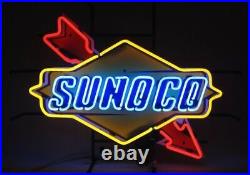 Sunoco Bar Cave Vintage Neon Sign Light Acrylic Printed And Glass Outline