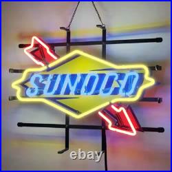 Sunoco Gas Gasoline Station Neon Light Sign Wall Decor Artwork Gift 24x20