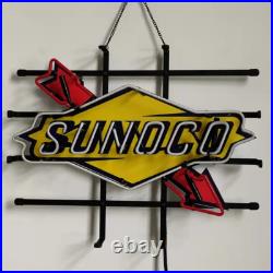 Sunoco Gas Gasoline Station Neon Light Sign Wall Decor Artwork Gift 24x20