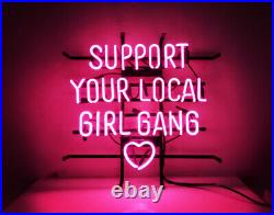 Support Your Local Girl Bang Pink Custom Vintage Gift Beer Neon Light Sign 19