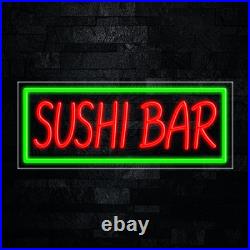 Sushi Bar Neon Sign 30x12 Light Man Cave Display Vintage Resturant Wall Decor