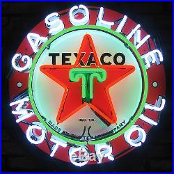 Texaco Motor Oil Neon Sign vintage style Gasoline sign Texaco Star real neon NIB