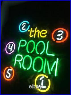 The POOL ROOM Vintage Custom Gift Wall Decor Store Beer Porcelain Neon Sign