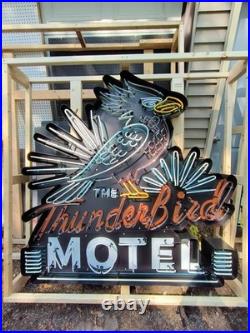 The Thunderbird Motel Neon Sign / Vintage Motel Signs / Car Hot Rod Mens Garage The Thunderbird Motel Neon Sign / Vintage Motel Signs / Car Hot Rod Mens Garage