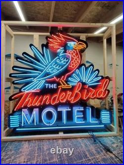 The Thunderbird Motel Neon Sign / Vintage Motel Signs / Car Hot Rod Mens Garage The Thunderbird Motel Neon Sign / Vintage Motel Signs / Car Hot Rod Mens Garage