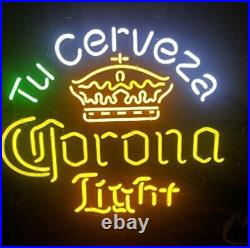 Tu Cerveza Beer Vintage Neon Sign Light Beer Cave Gift Lamp Bar Room 24