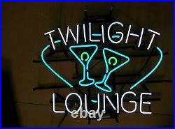 Twilight Lounge Martini Cup Glass Neon Sign Display Bar Pub Vintage Lamp 24