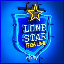 US STOCK Lone Star Texas Light Vintage Neon Sign With HD Vivid Printing 20x16