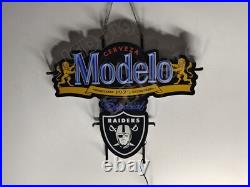 US STOCK Modelo Cerveza Raiders Sports 1925 Vivid LED Neon Sign With Dimmer 24