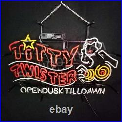 US STOCK Open Dusk Till Dawn Vintage Neon Sign light Beer Bar Shop Glass Art 24