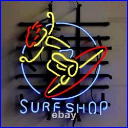 US STOCK Skateboard Surfers Vintage Neon Light Sign Surf Shop Glass Decor FA 20