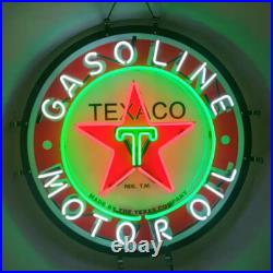 US STOCK Texaco Gasoline Vintage Neon Sign Light Gas Station HD Printing 24