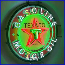 US STOCK Texaco Gasoline Vintage Neon Sign Light Gas Station HD Printing 24