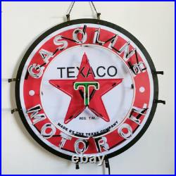 US STOCK Texaco Gasoline Vintage Neon Sign Light Gas Station HD Printing 24
