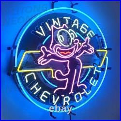 US STOCK Vintage Car Service Open Neon Sign 24x24 Bar Garage Wall Decor Gift