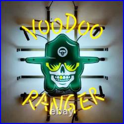 US STOCK Voodoo Ranger Skull Vintage Neon Beer Sign Home Bar Club Glass Art 19